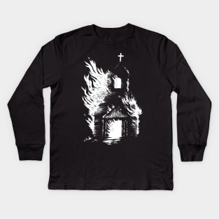 Burning Church Kids Long Sleeve T-Shirt